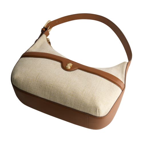 Tommy Bahama Lurex Linen Zip-top Hobo