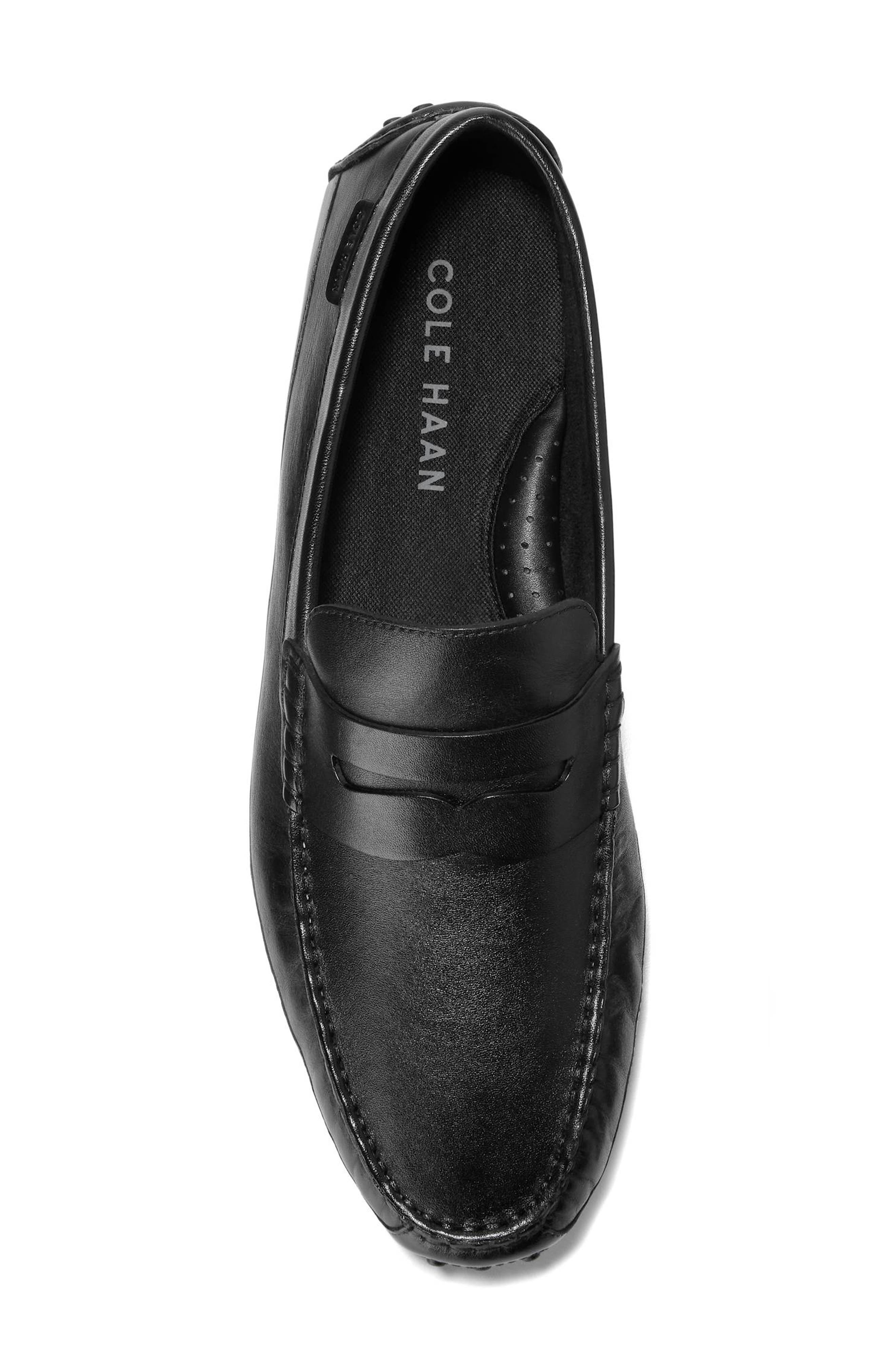 Cole Haan Hall Grand Penny Driving Loafer, Alternate, color, Black / Black