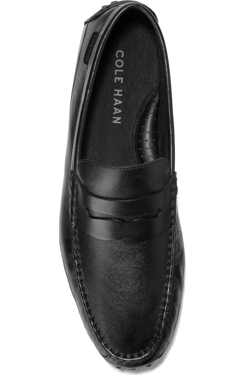 Cole Haan Hall Grand Penny Driving Loafer, Alternate, color, Black / Black