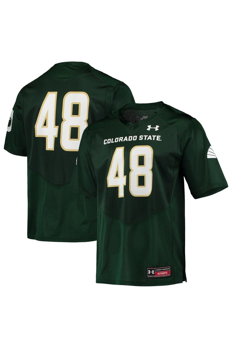 Men's Under Armour #48 Green Colorado State Rams Replica Football Jersey, Main, color, Green