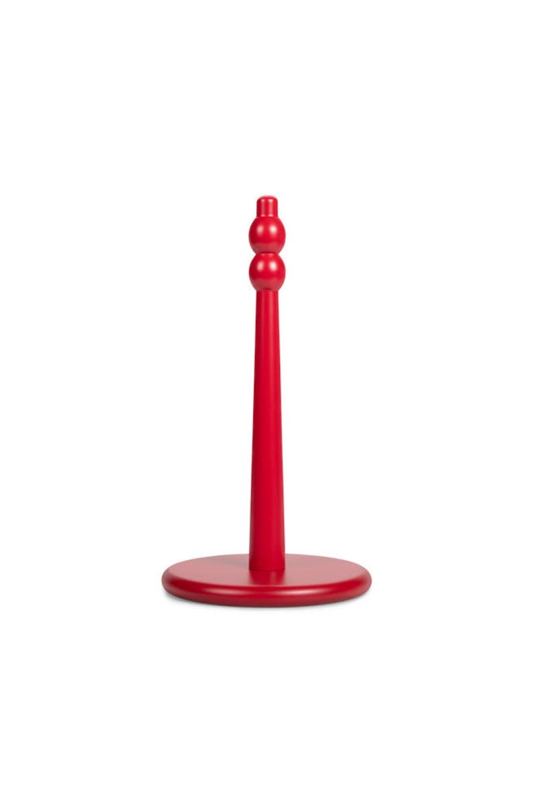 Wooden Kitchen Roll Holder, Alternate, color, Chilli Red