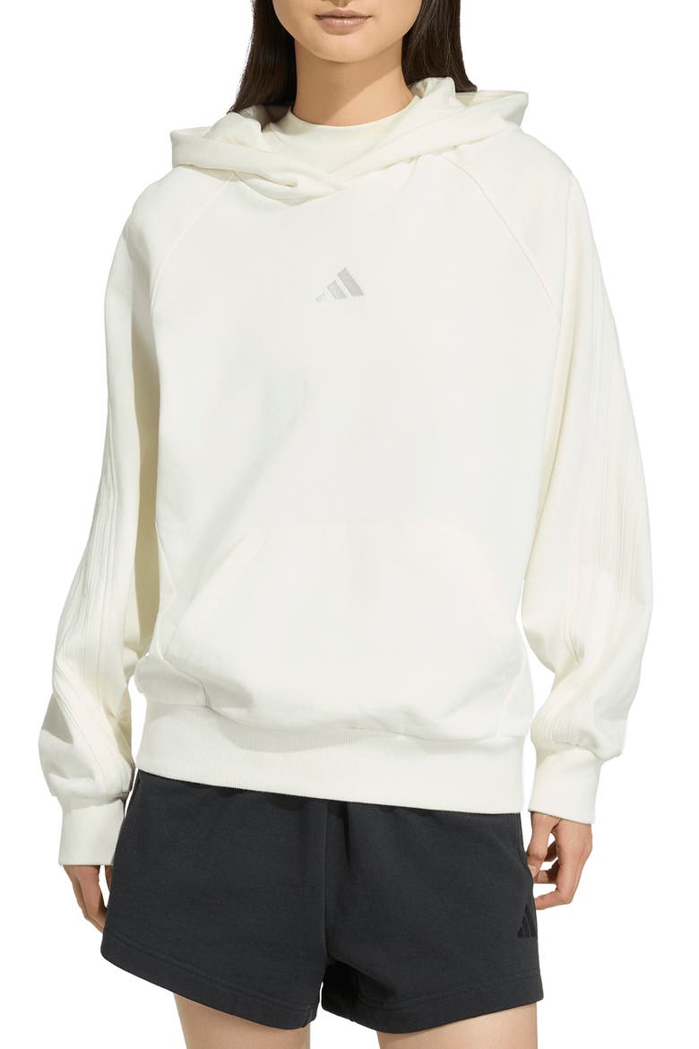 3-Stripes Hoodie, Main, color, OFF WHITE/ OFF WHITE