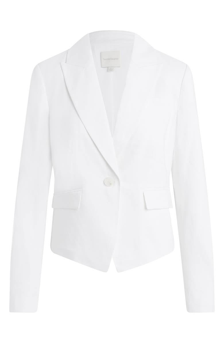 Favorite Daughter Th Short Favorite Linen Blend Blazer, Alternate, color, Bright White