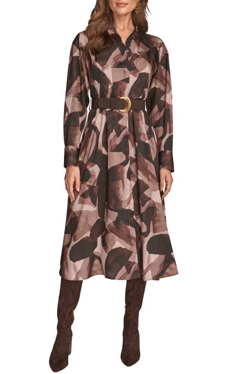 Donna Karan New York Abstract Print Long Sleeve Shirtdress in Nolita Multi  product