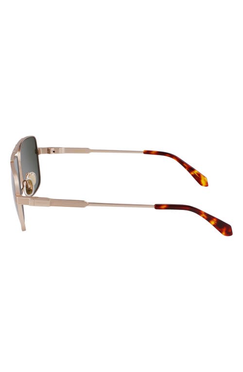 Ferragamo Gancini Prisma 60mm Navigator Sunglasses In Gold