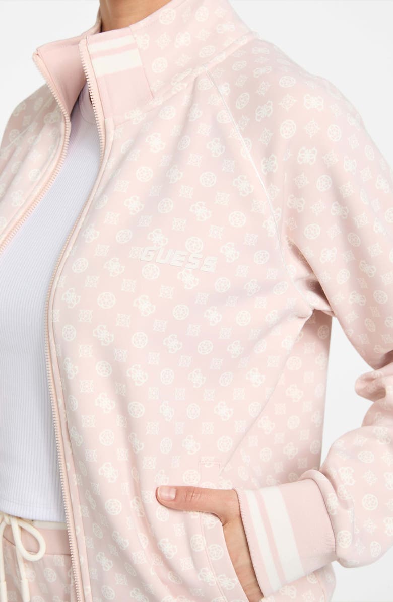 GUESS Aggie Full Zip Sweatshirt, Alternate, color, Pink