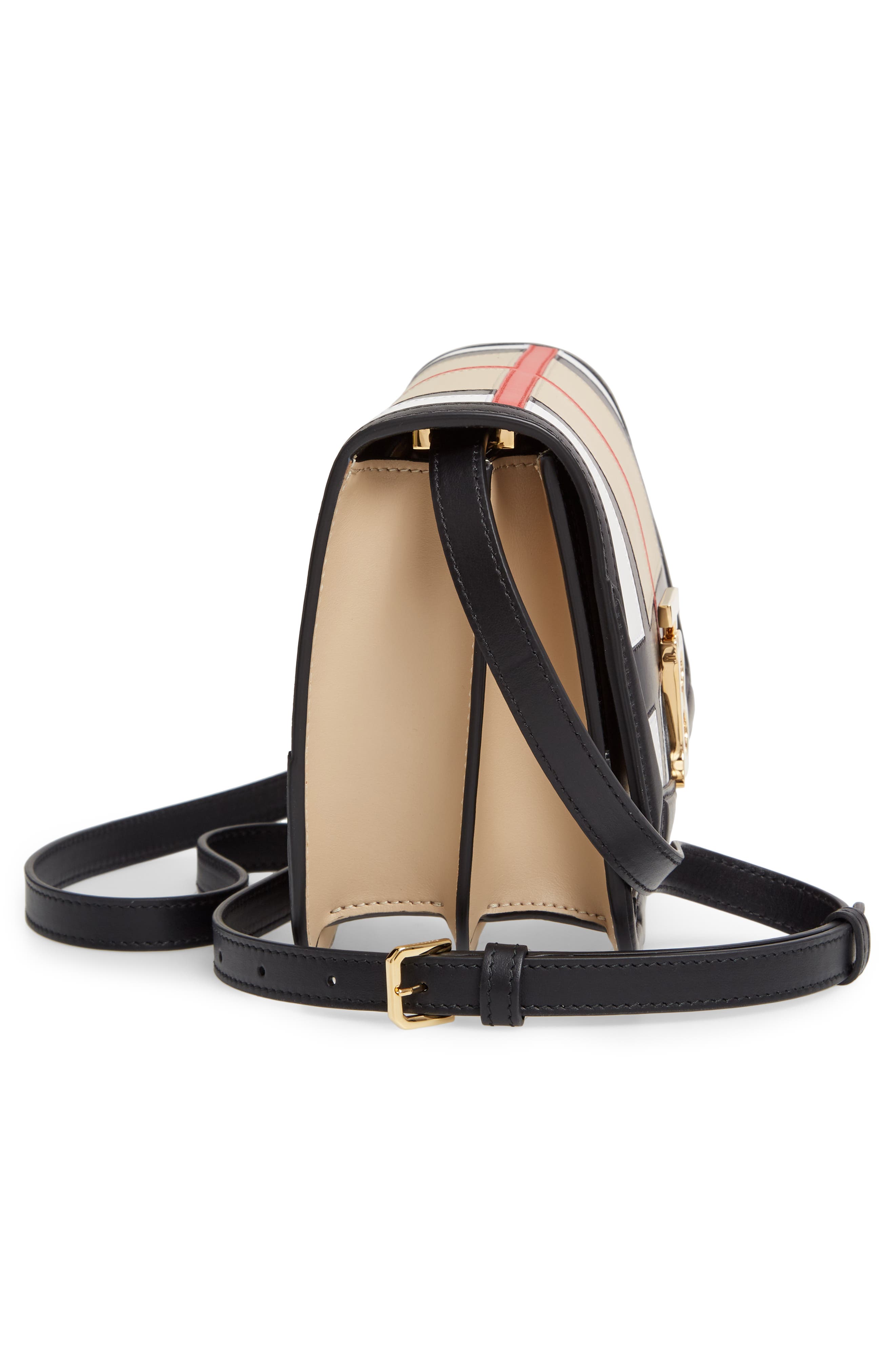 Burberry Small TB Patchwork Leather Crossbody Bag, Alternate, color, 
