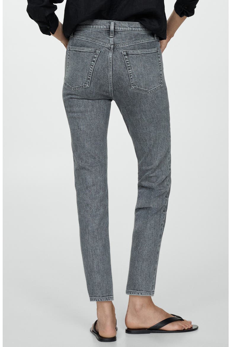 Claudia Waxed Crop Slim Fit Jeans, Alternate, color, OPEN GREY