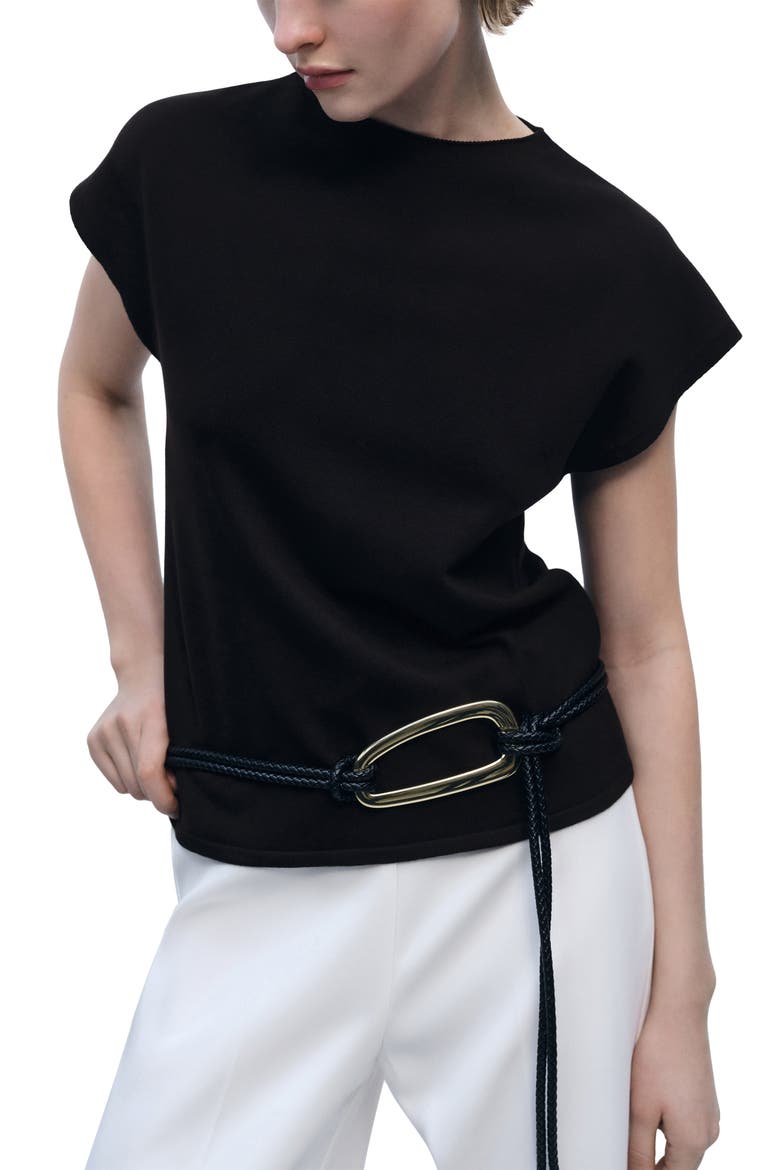 Fine Knit Sleeveless Sweater, Main, color, CHOCOLATE