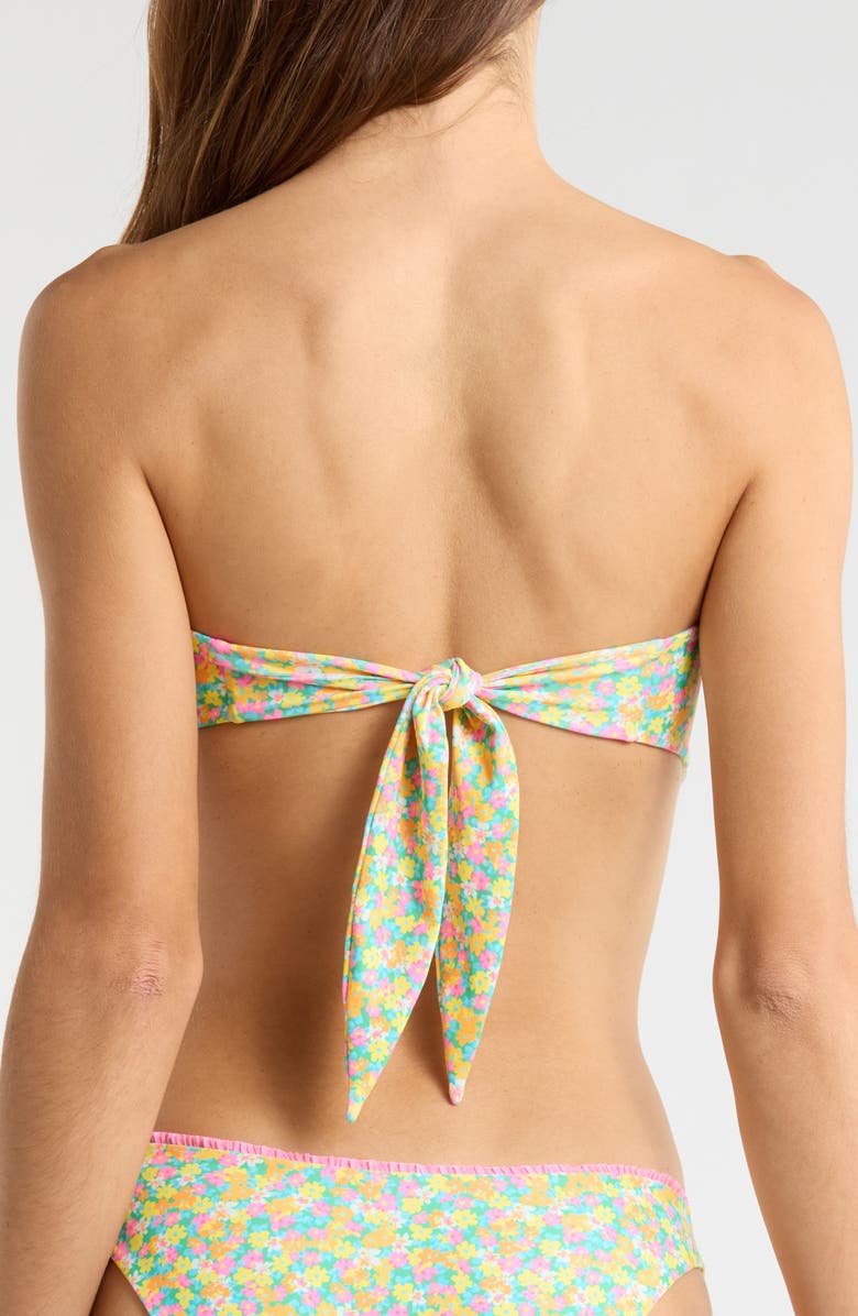 Kulani Kinis Decorative Strapless Bandeau Bikini Top, Alternate, color, Hula Honey