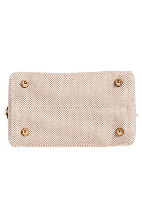 Valentino Small Antibes Shopping Bag In Camel/natural