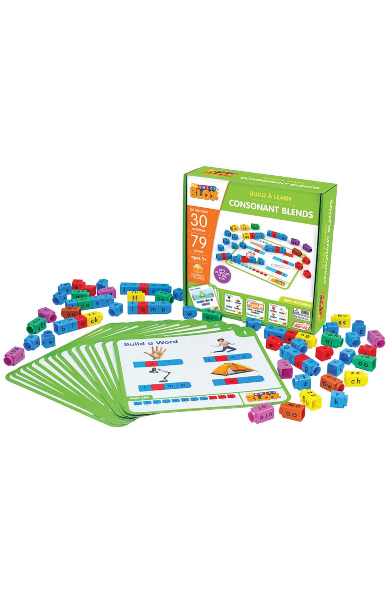 Junior Learning Rainbow Phonics Blox Consonant Blends 5+, Alternate, color, Multicolored