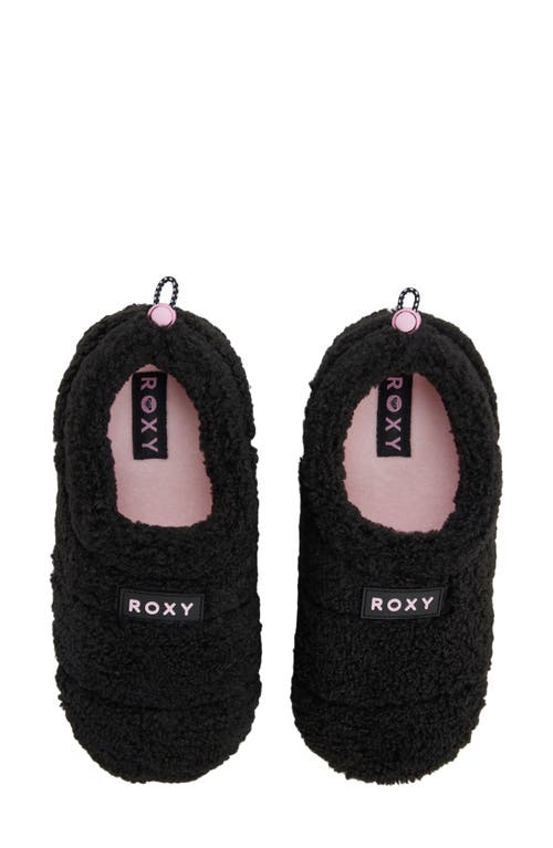 Roxy Colorado Faux Shearling Slipper In Black