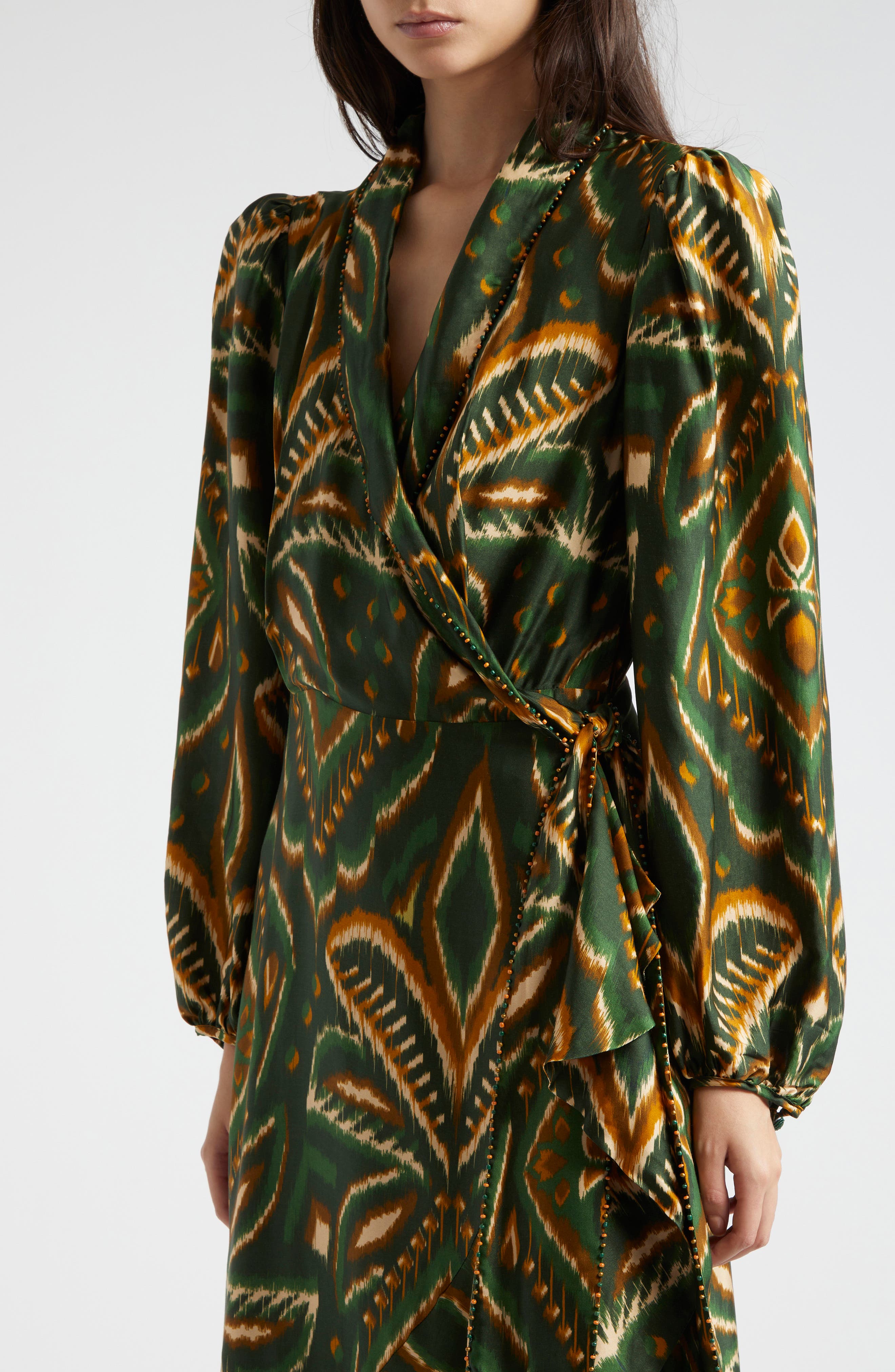 asymmetric hem wrap dress HATCH Collection The Rachel Wrap Dress in Black