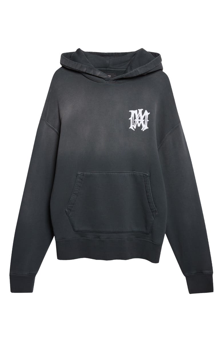 AMIRI Hollywood Embroidered Logo Hoodie, Main, color, Black