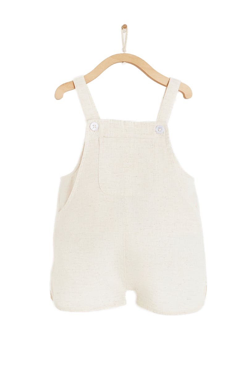Babycottons Premium Cotton Linen Shortall for Infant, Main, color, Ivory