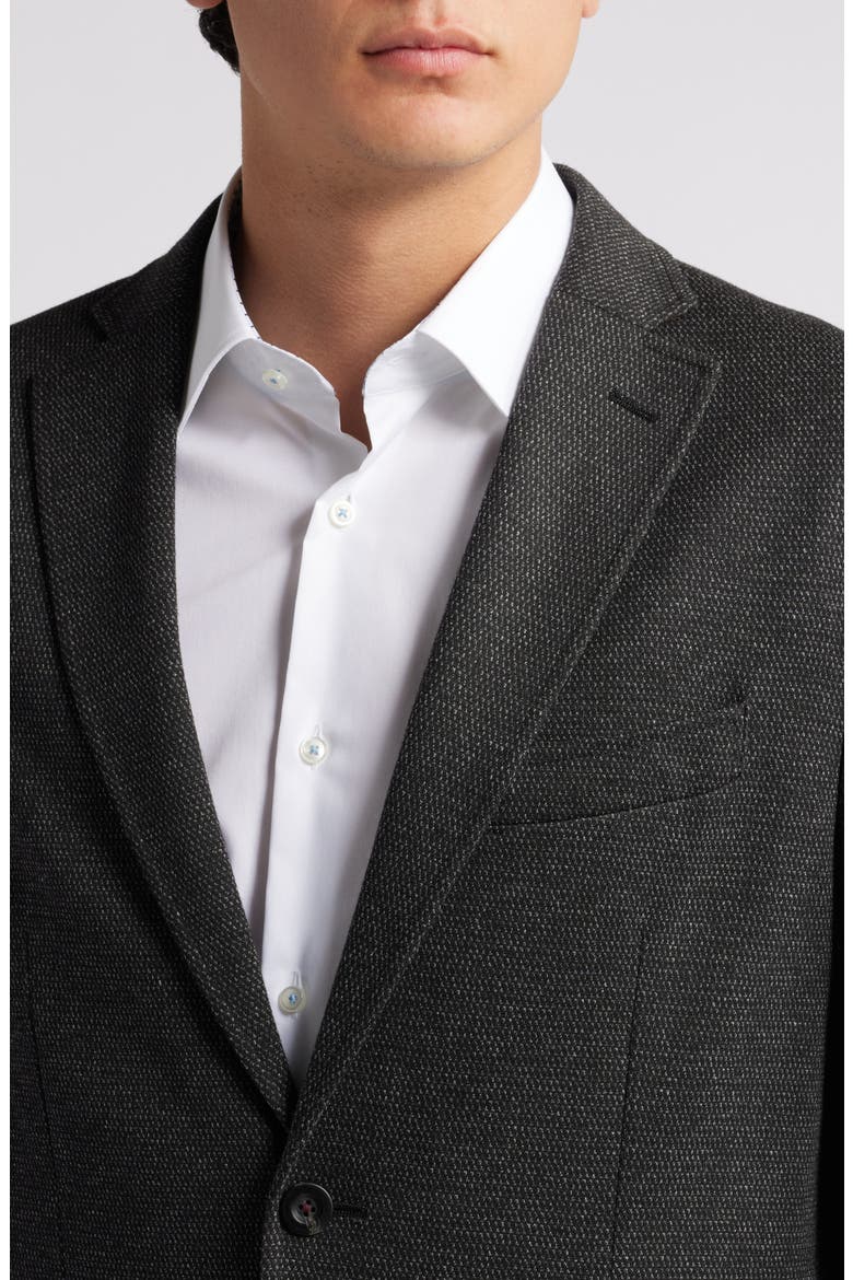 Alfi Textured Knit Sport Coat, Alternate, color, CHARCOAL