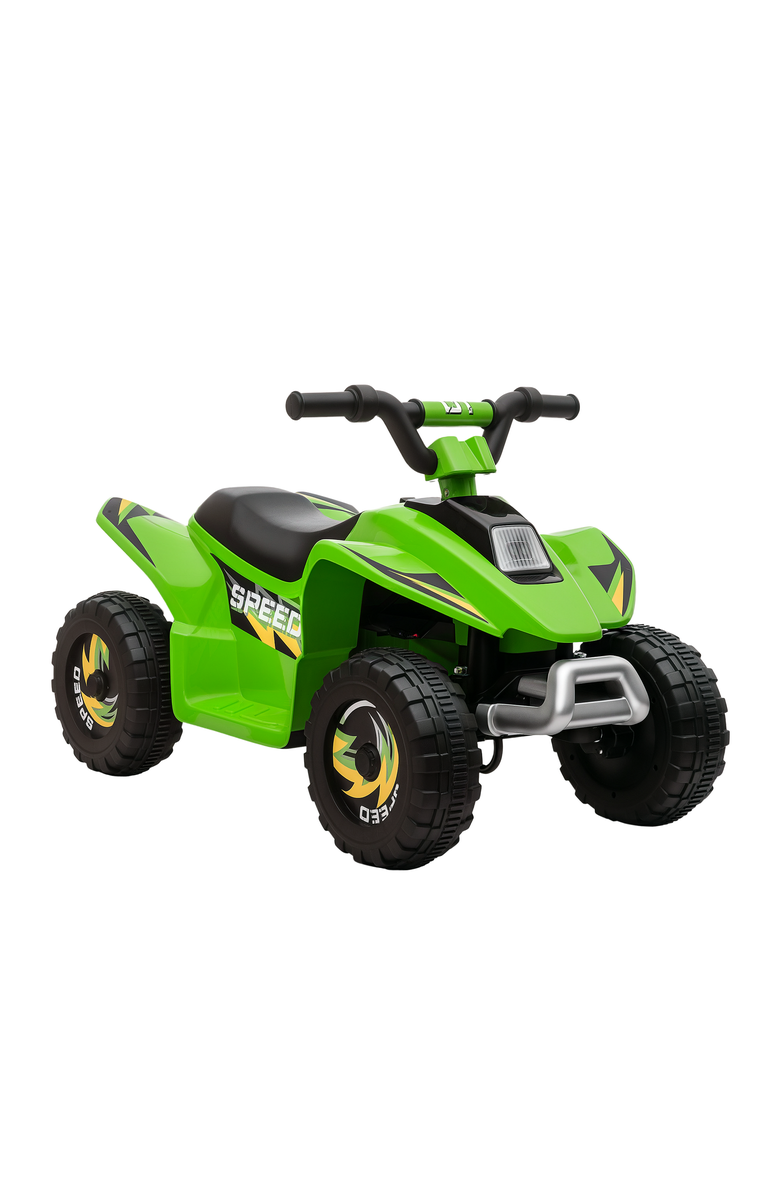 Aosom Kids Electric ATV, 6V, 4-Wheel, Forward/Reverse, Main, color, Green