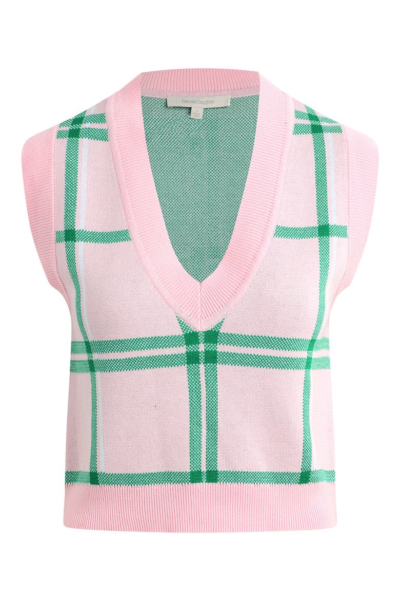 The Veronica Plaid Sweater Vest, Alternate, color, WISTERIA PLAID