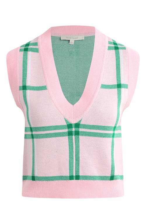 Favorite Daughter The Veronica Plaid Sweater Vest In Wisteria Plaid