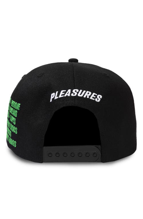 Pleasures Fat Beats Snapback Baseball Cap In Black