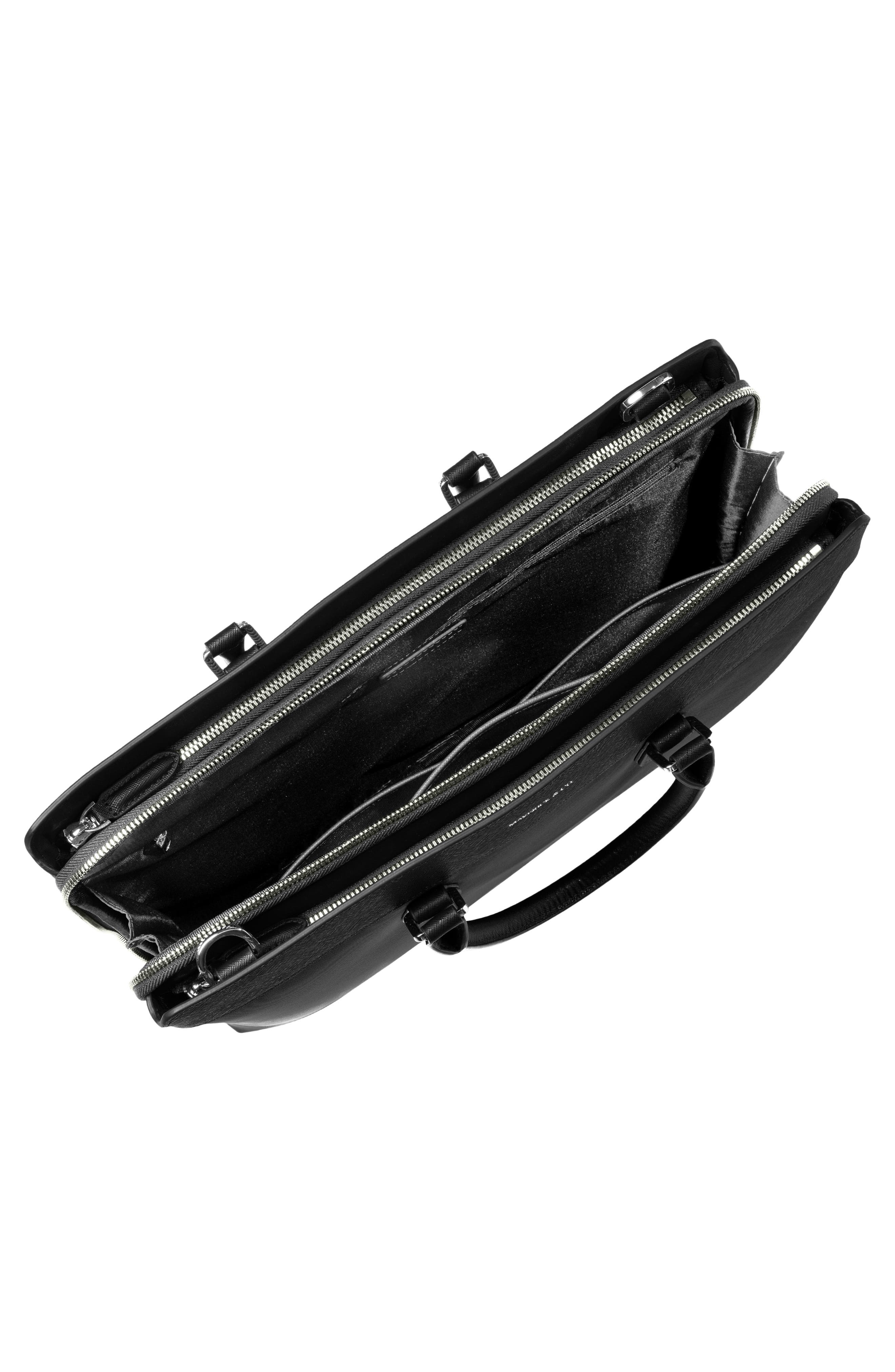 Maverick & Co. Alpha Nylon Briefcase, Alternate, color, Black