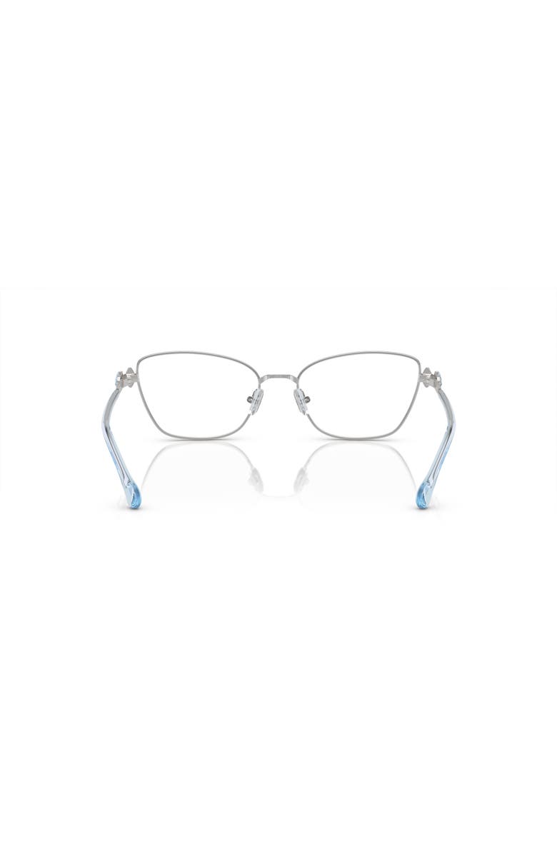 Swarovski 53mm Rectangle optical glasses, Alternate, color, Silver