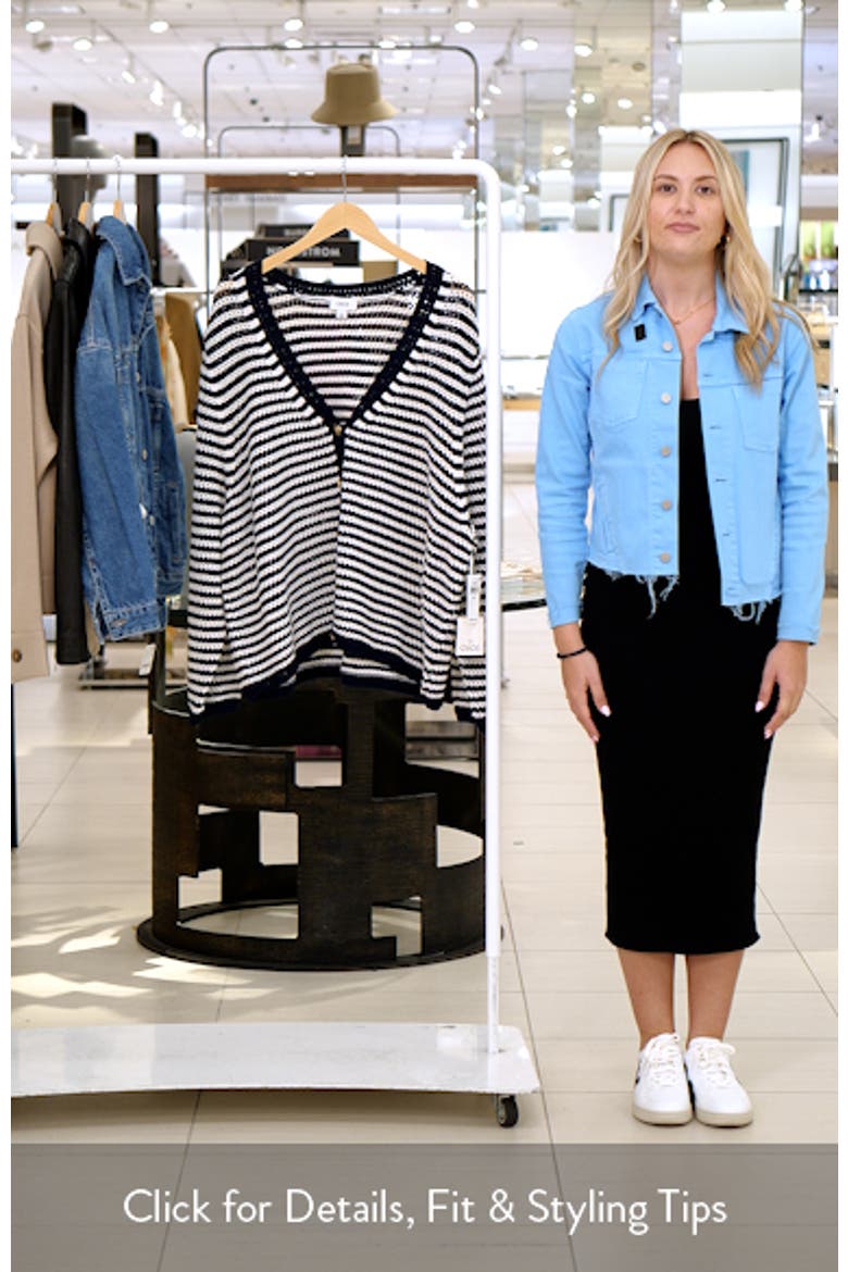 Stripe Open Stitch Cardigan video