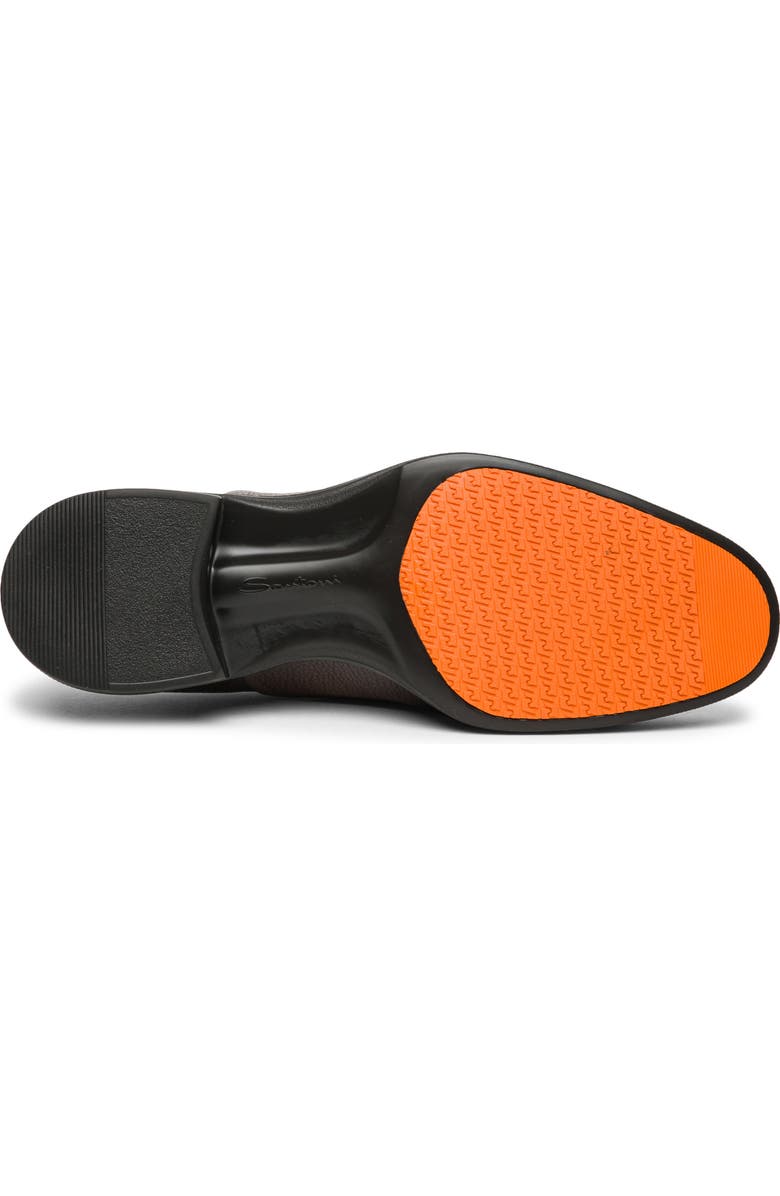 Santoni Pebbled Leather Cap Toe Oxford, Alternate, color, Dark Brown