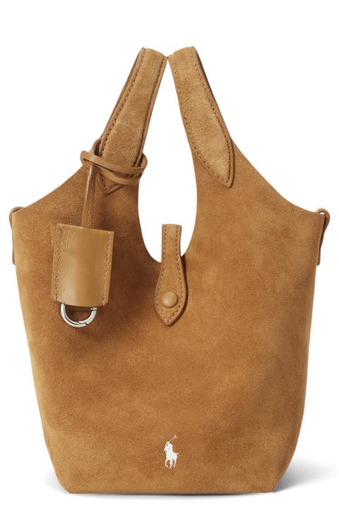 Small Polo Play Suede Crossbody Tote