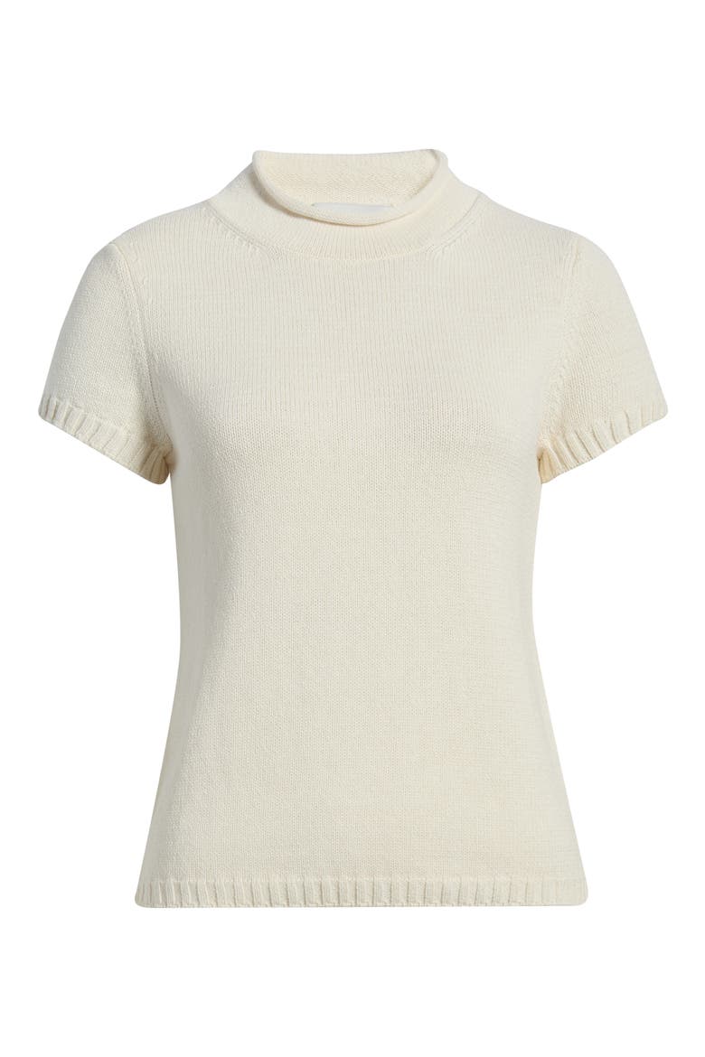 Solene Organic Cotton Short Sleeve Sweater, Main, color, FIOR DI LATTE