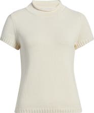 Reformation Solene Organic Cotton Short Sleeve Sweater
