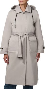 Bernardo Hooded Functional Raincoat
