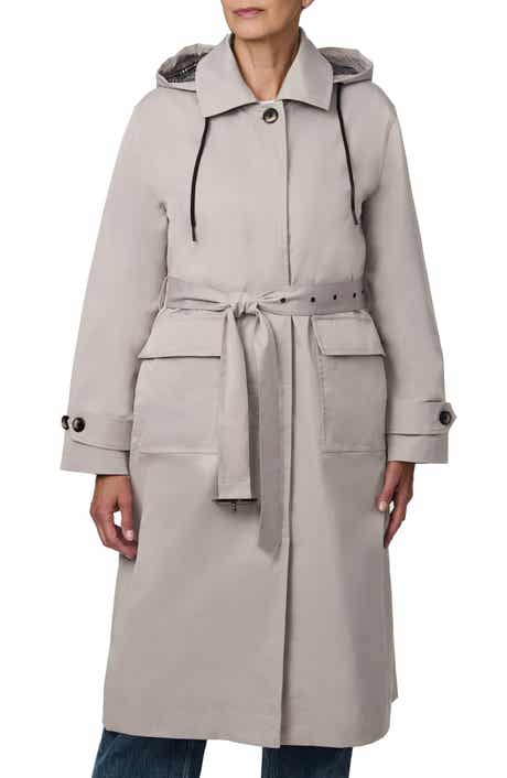 Bernardo Hooded Functional Raincoat