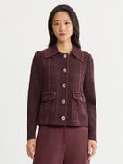 Misook Relaxed Zig-Zag Knit Jacket
