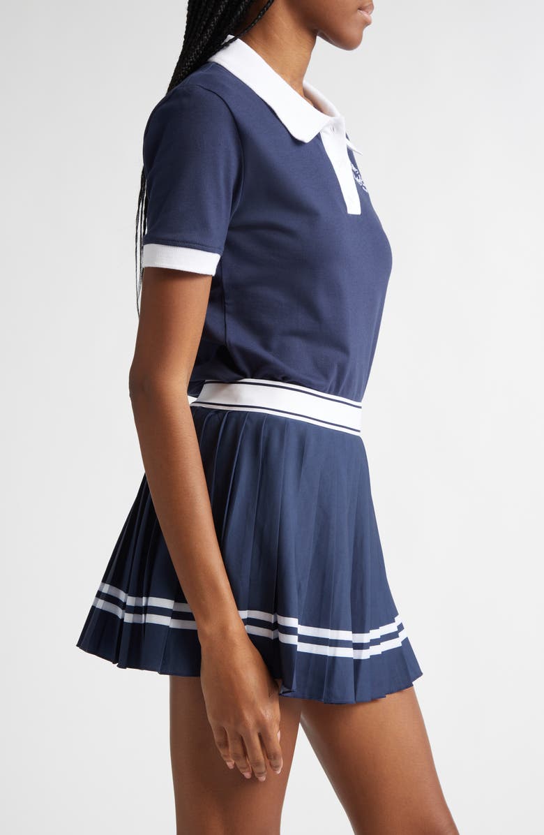 Sporty & Rich Vendome Stretch Cotton Polo Shirt, Alternate, color, 