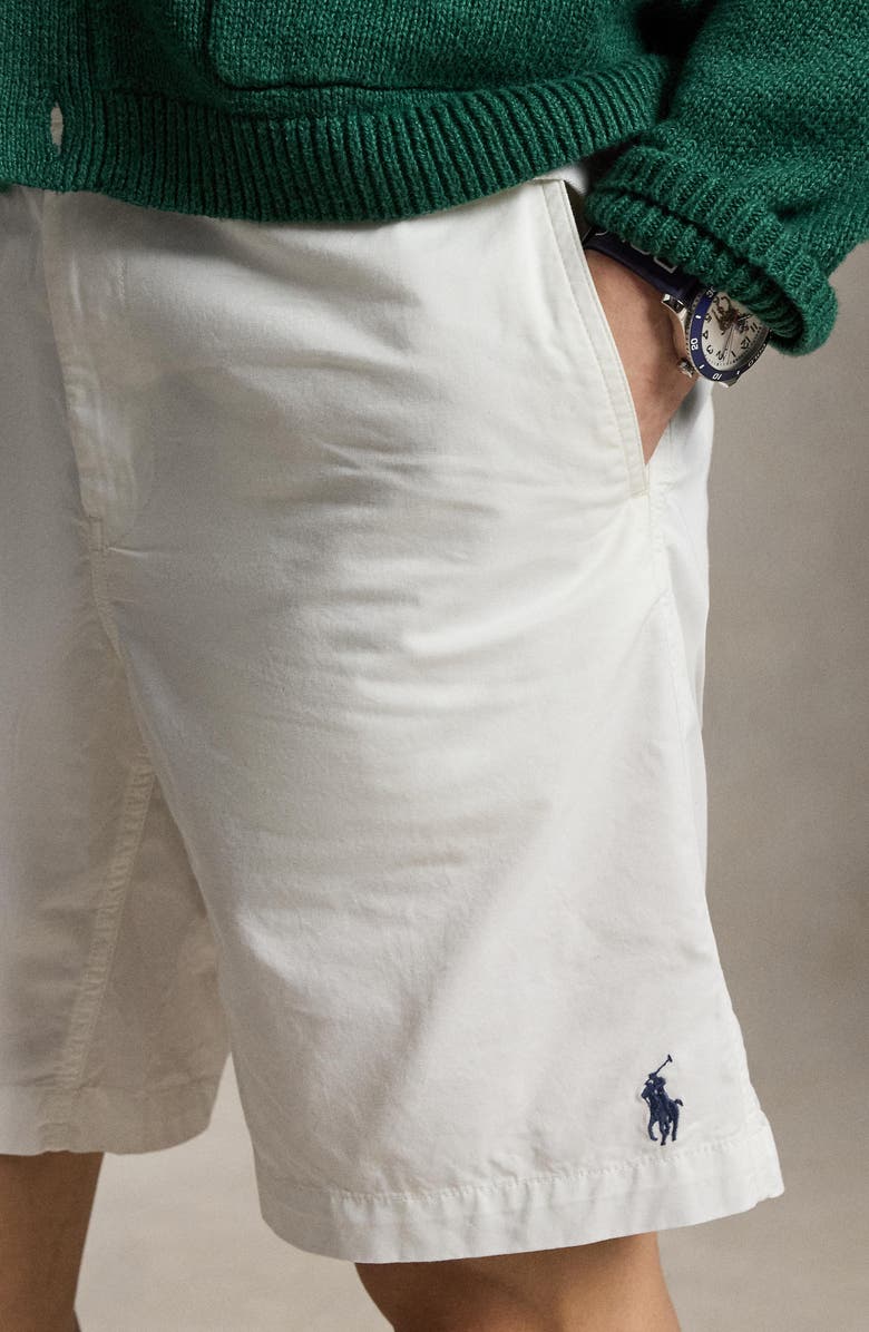 Polo Ralph Lauren Prepster Cotton Twill Chino Shorts, Alternate, color, Ceramic White