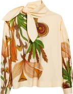 Ulla Johnson Long Sleeve Tie Neck Blouse