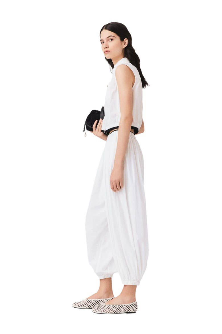 Cropped sleeveless shirt, Alternate, color, White