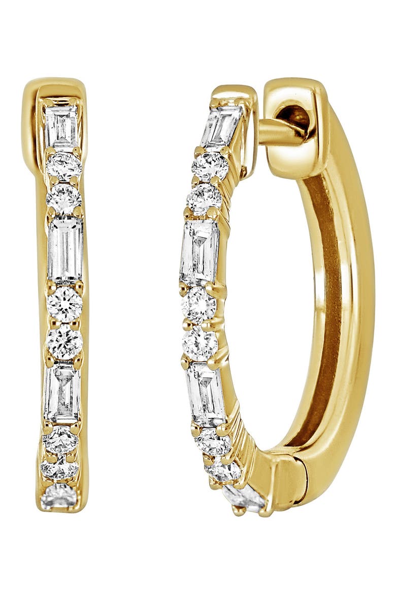 Gatsby Diamond 12mm Hoop Earrings (Nordstrom Exclusive), Main, color, 18K YELLOW GOLD