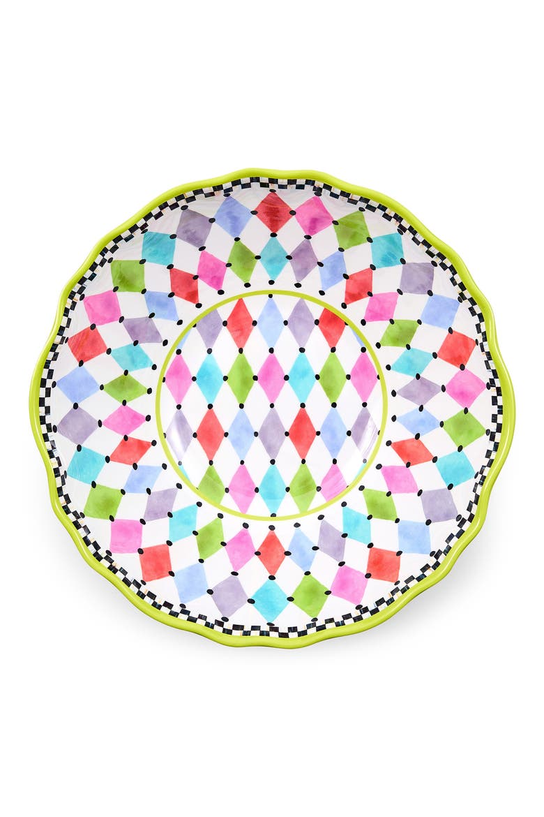 Palm Springs Melamine Serving Bowl, Alternate, color, WHITE MULTI