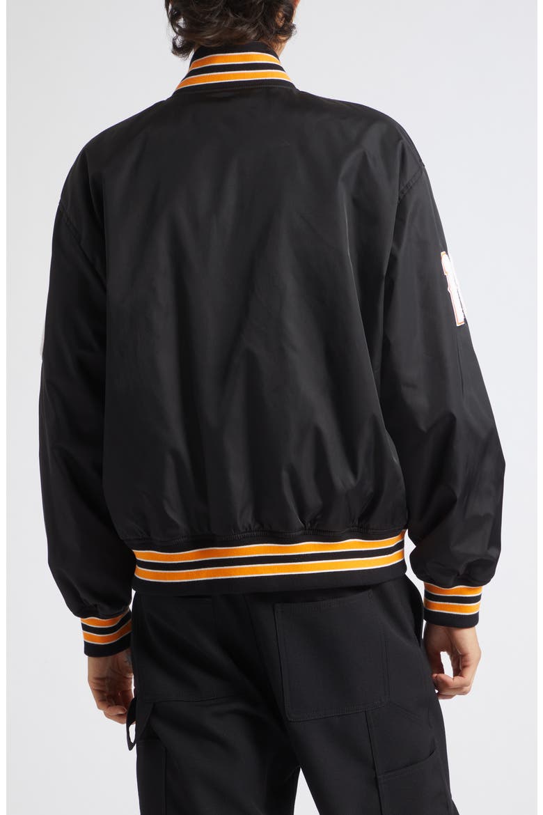 Varsity Bomber Jacket, Alternate, color, 1000 BLACK