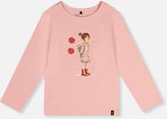Deux par Deux Organic Cotton Textured Flower Jersey T-Shirt