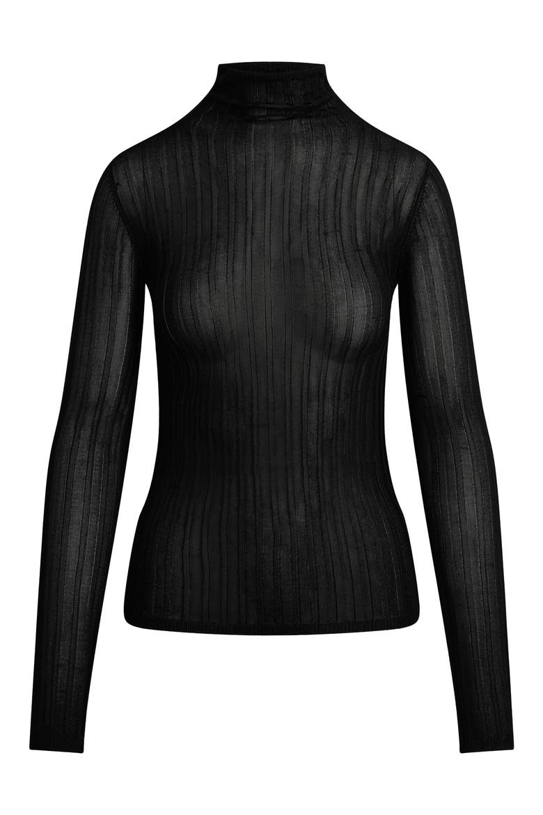 The Lana Ribbed Turtleneck, Alternate, color, BLACK