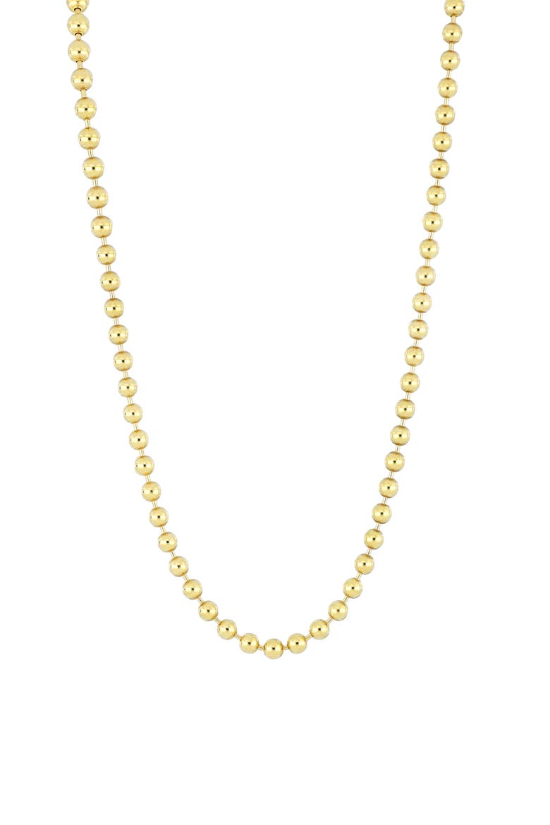 Men's 14K Gold Ball Chain Necklace (Nordstrom Exclusive), Main, color, 14K YELLOW GOLD