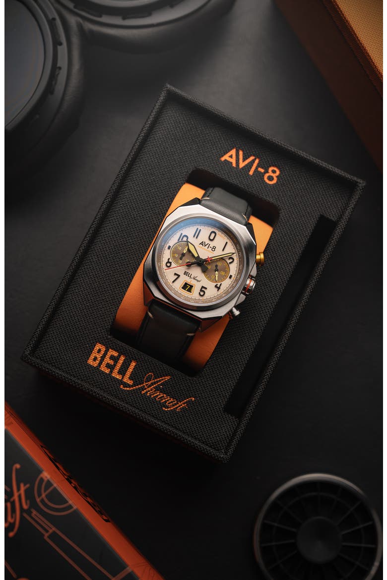 Bell X-1 Machbuster Chronograph Watch, 41mm, Alternate, color, CREAM