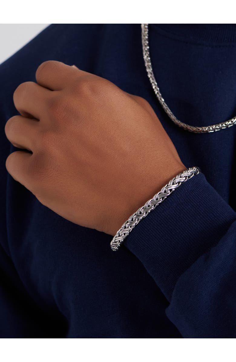 DEVATA Paddy Oval Chain Bracelet in Sterling Silver, 7mm, Alternate, color, Silver