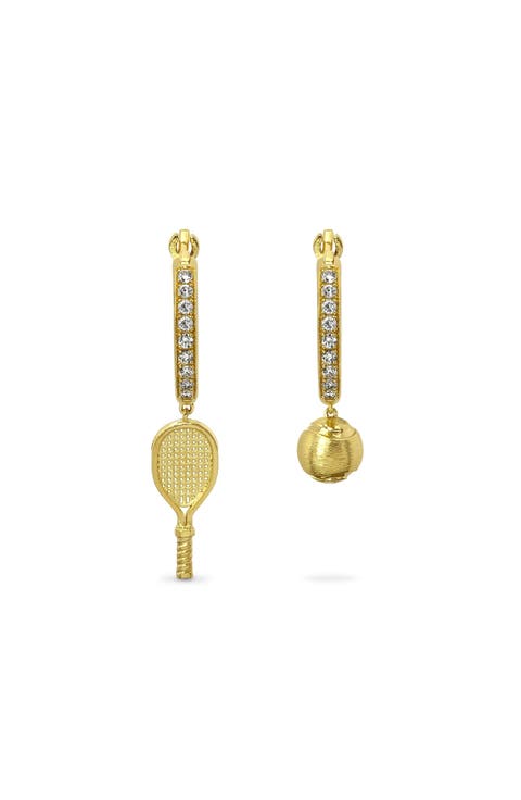 The Tennis Hoop Earrings, White Diamond