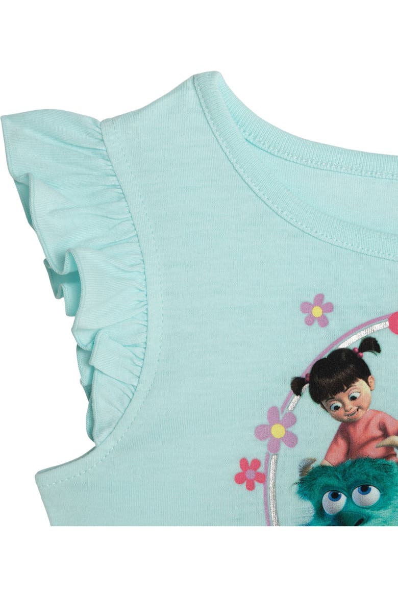 Monsters Inc. Tulle Tutu Dress, Alternate, color, Aqua Green Sulley Boo