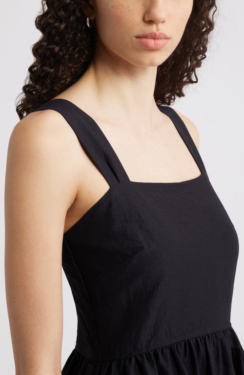 Caslon ® Woven Midi Sundress In Black